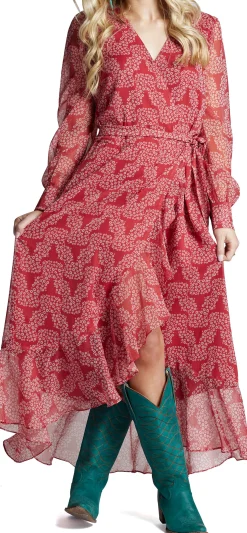Justin Boots Justin Women's Wrap Maxi Dress Red Online
