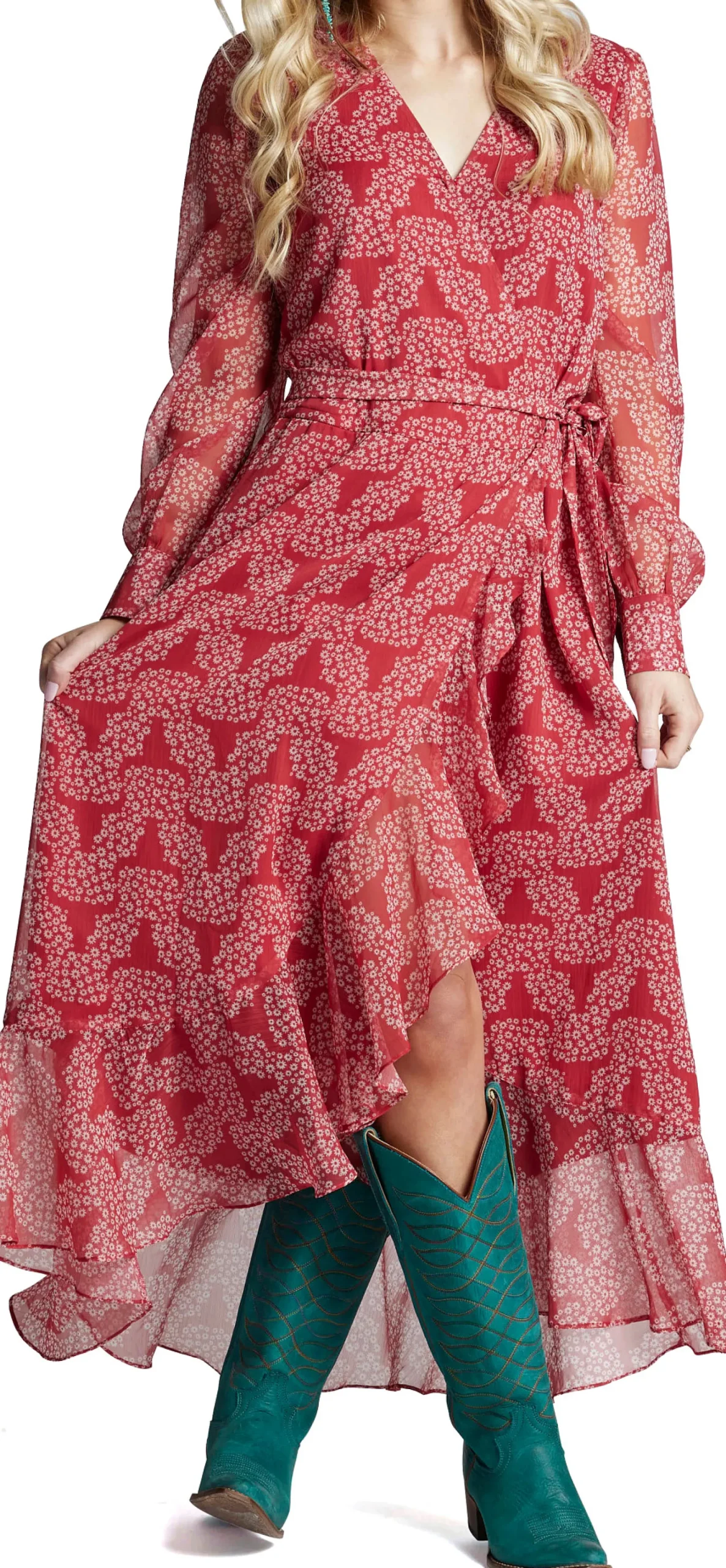 Justin Boots Justin Women's Wrap Maxi Dress Red Online