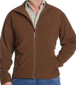 Justin Boots Laminated Full-Zip Jacket Brown Discount