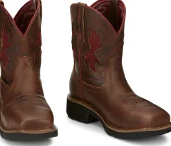 Justin Boots Lathey 8" Nano Composite Toe Work Boot Brown Online
