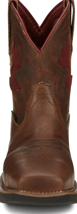 Justin Boots Lathey 8" Nano Composite Toe Work Boot Brown Online