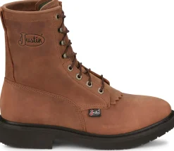 Justin Boots Livestock 8" Work Aged Brown Sale