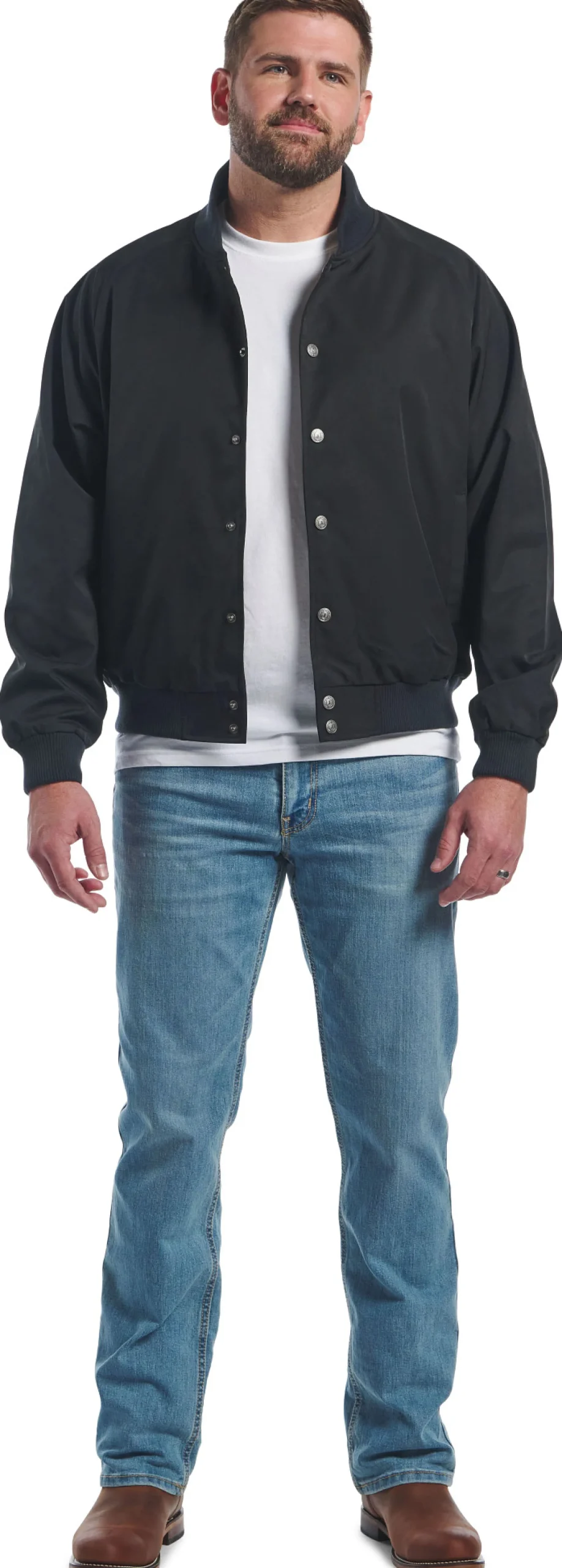 Justin Boots Logo Bomber Jacket Black