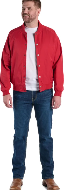 Justin Boots Logo Bomber Jacket Red Clearance