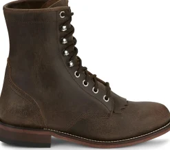 Justin Boots Mckean 7" Lace-Up Roper Brown Hot