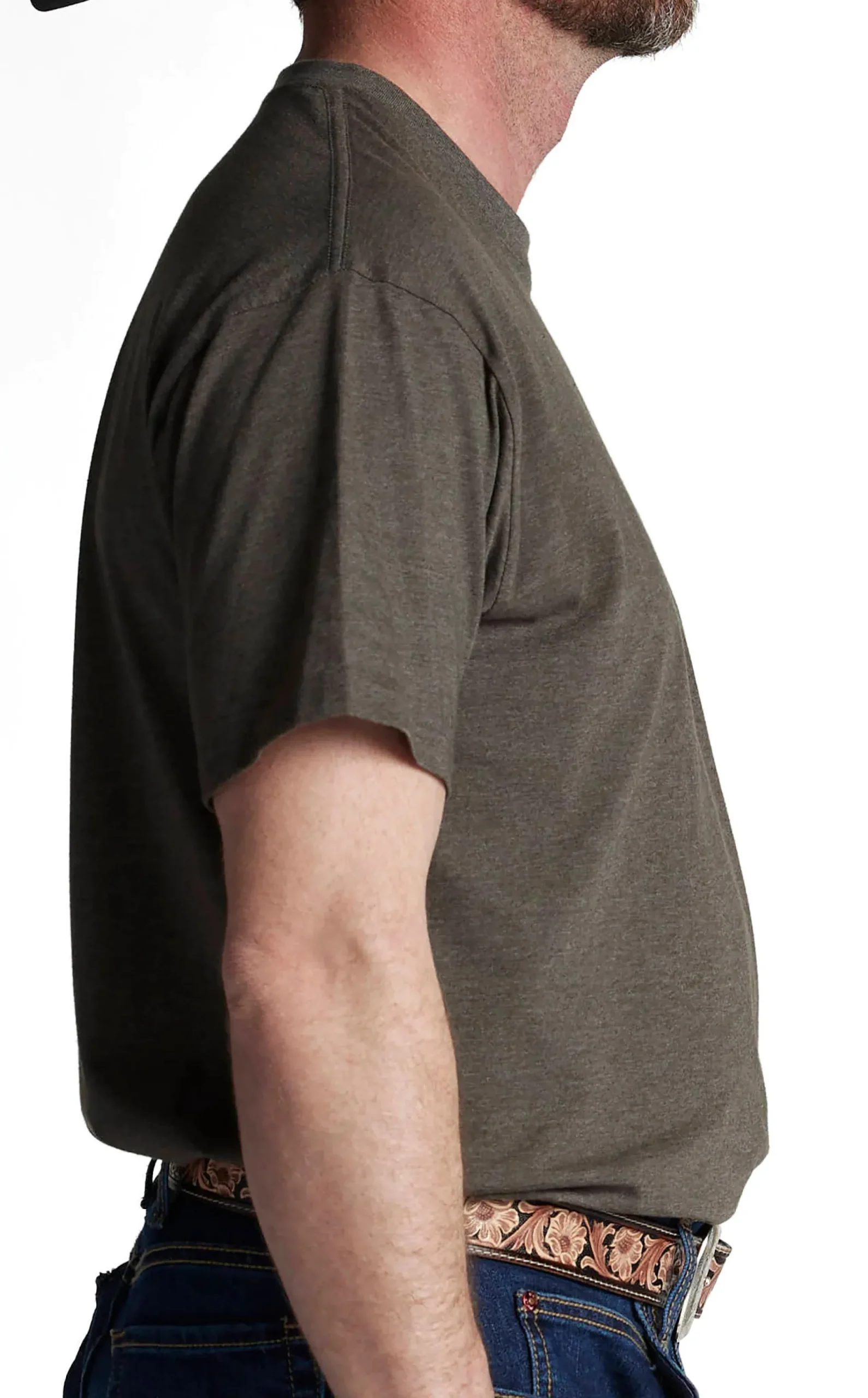 Justin Boots Men's Workwear Pocket Tee Heather Charcoal Outlet