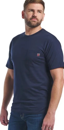 Justin Boots Men's Workwear Pocket Tee Navy Discount