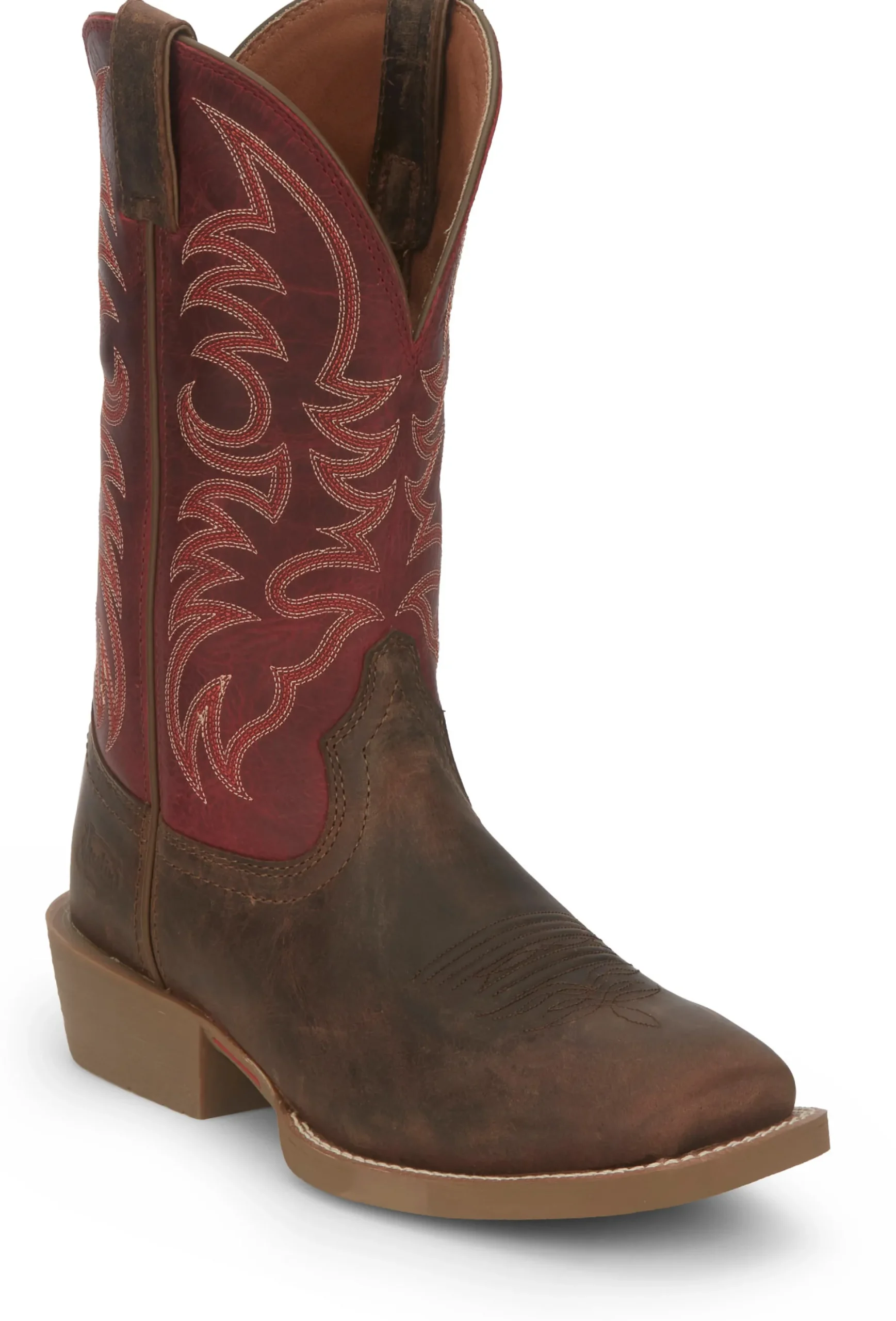 Justin Boots Muley 12" Western Mahogany Outlet