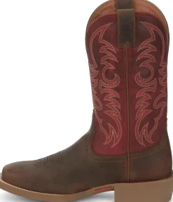 Justin Boots Muley 12" Western Mahogany Outlet