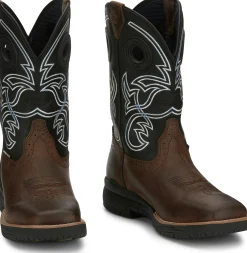 Justin Boots Nitread 11" Waterproof Charcoal New