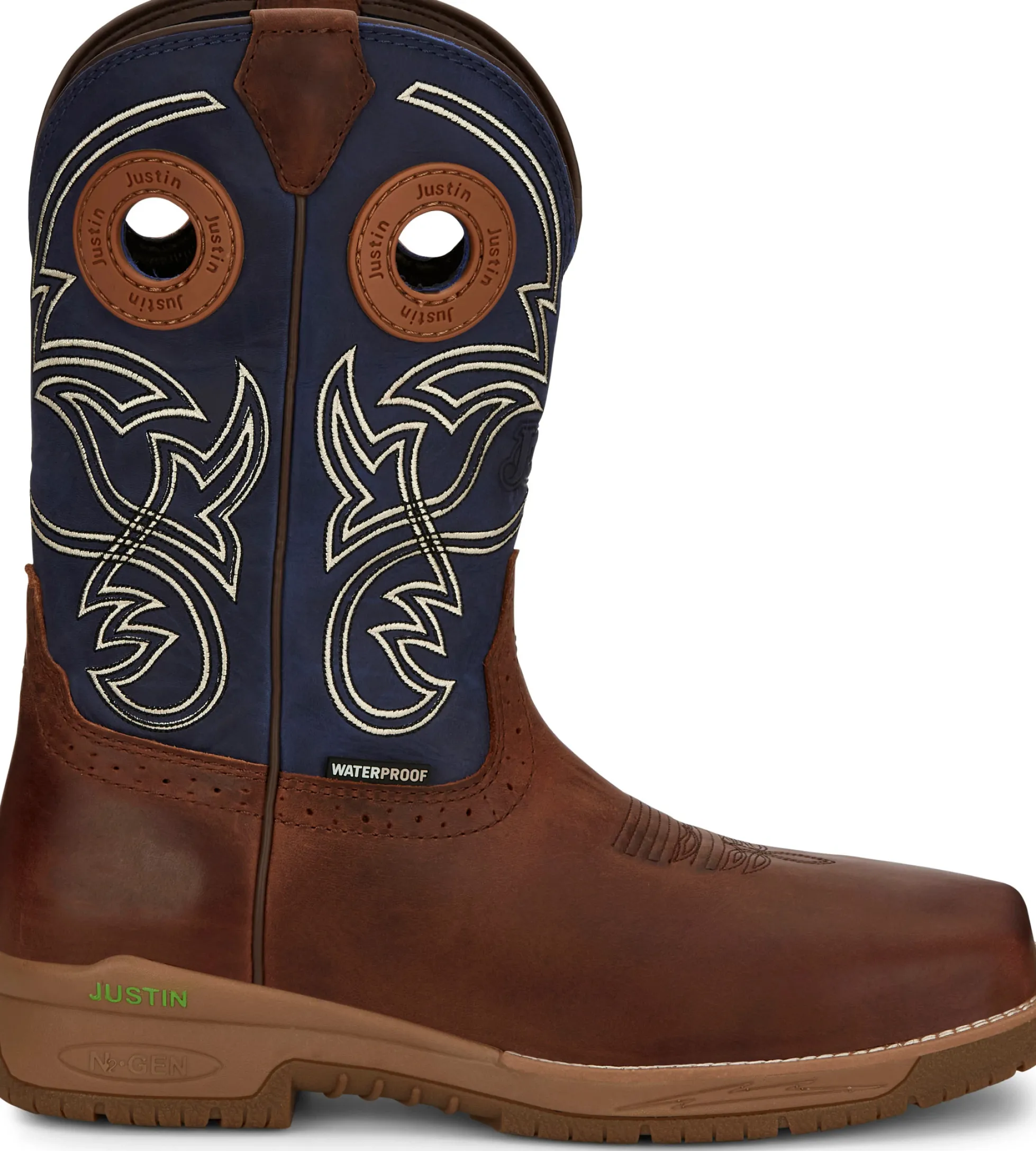 Justin Boots Nitread 11" Waterproof Prussian Discount