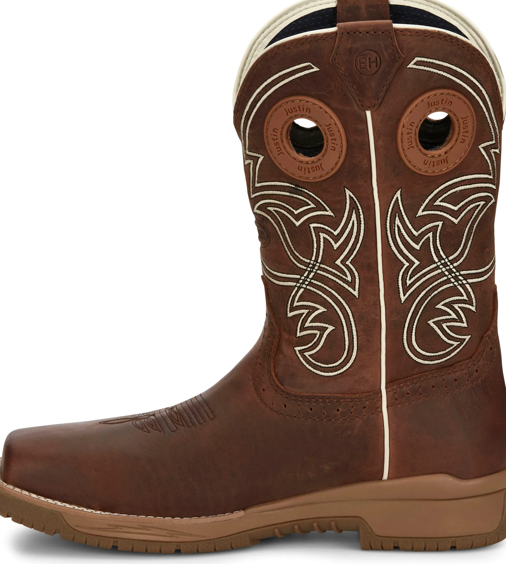 Justin Boots Nitread 11" Waterproof Nano Comp Toe Spice New