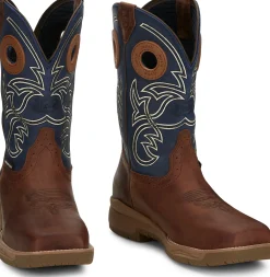 Justin Boots Nitread 11" Waterproof Nano Comp Toe Prussian Clearance