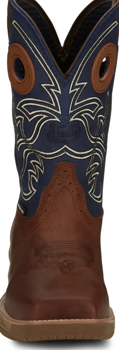 Justin Boots Nitread 11" Waterproof Nano Comp Toe Prussian Clearance