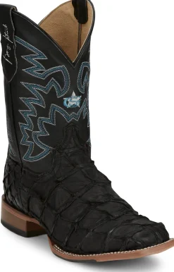 Justin Boots Ocean Front 11" Pirarucu Inky Black Sale