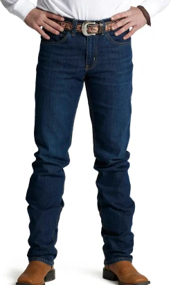 Justin Boots Original Straight Leg Dark Wash