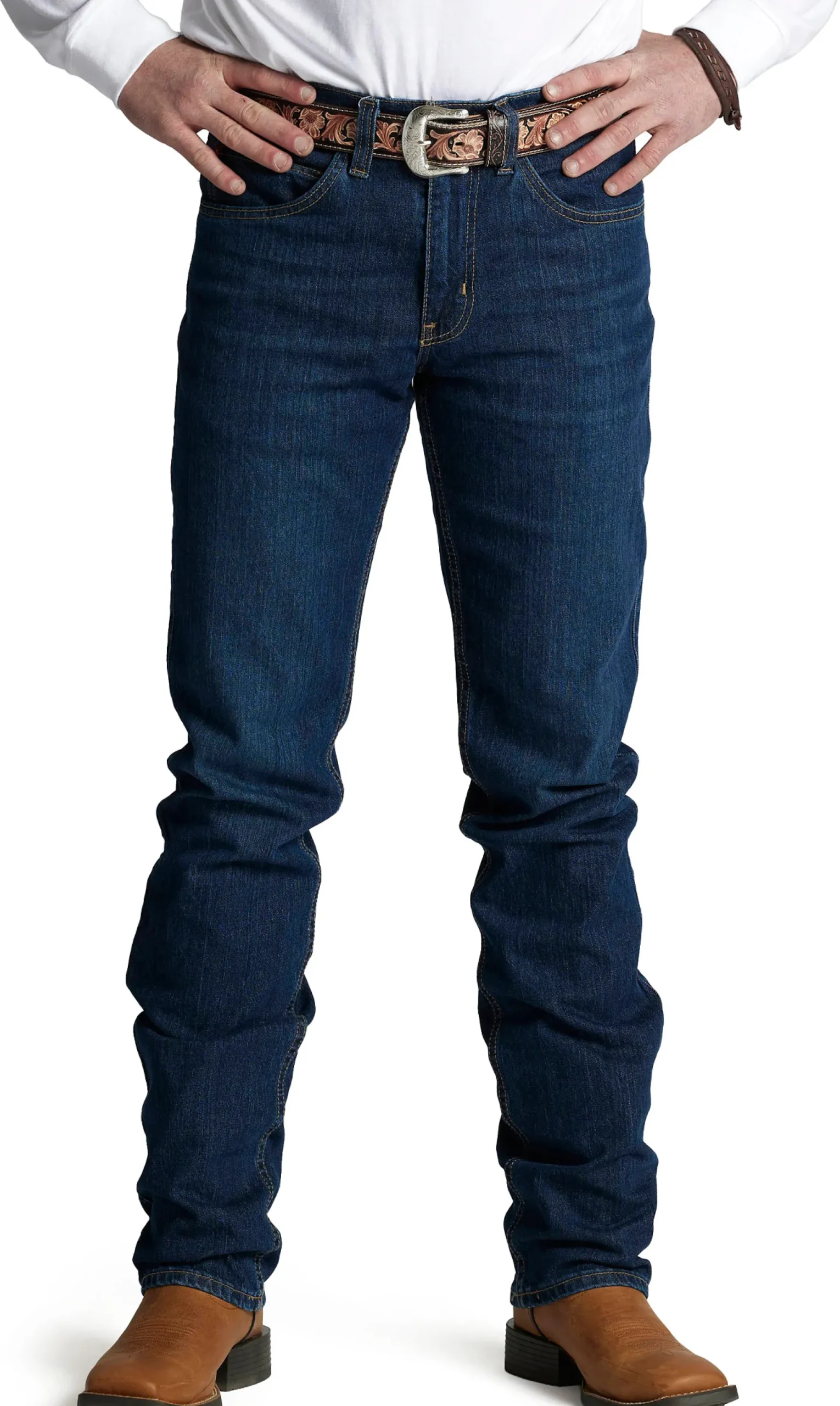 Justin Boots Original Straight Leg Dark Wash