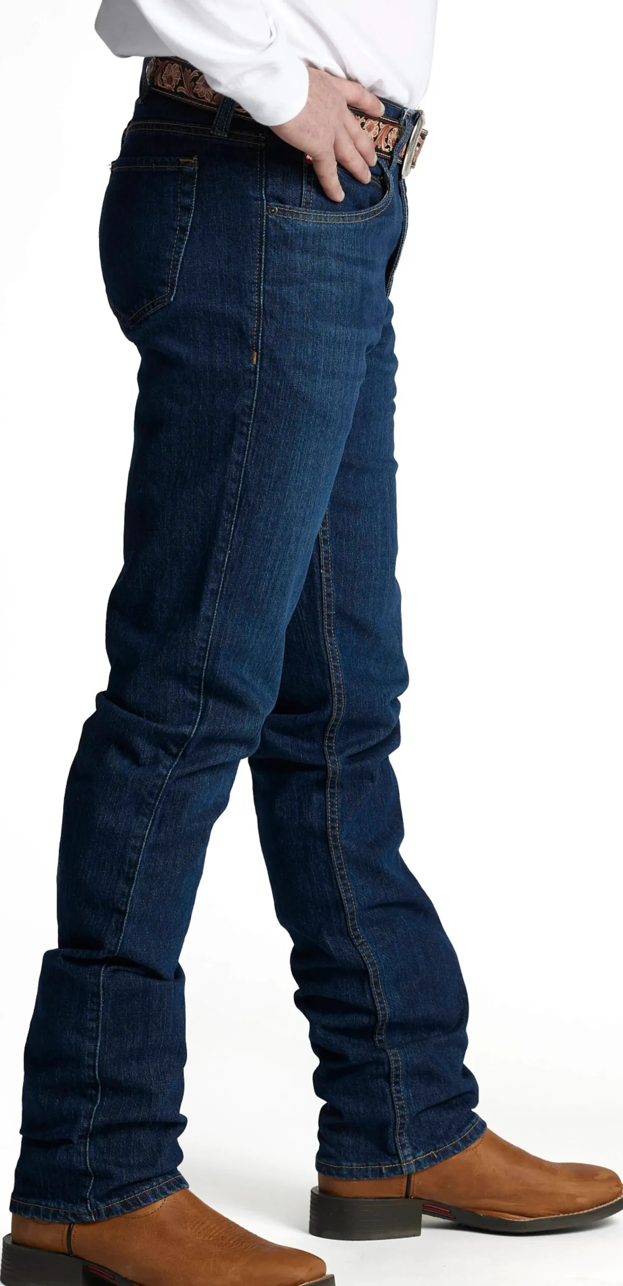 Justin Boots Original Straight Leg Dark Wash