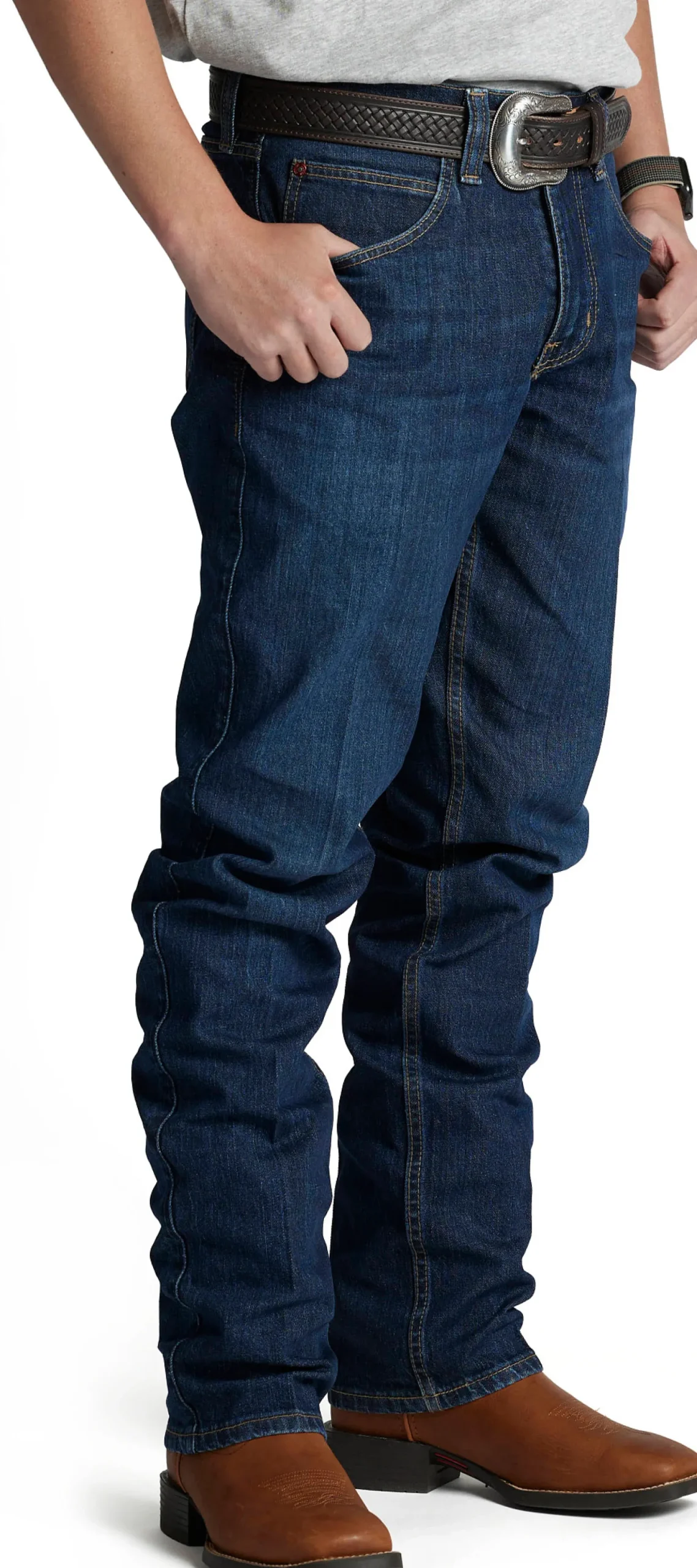 Justin Boots Original Straight Leg Medium Wash Discount