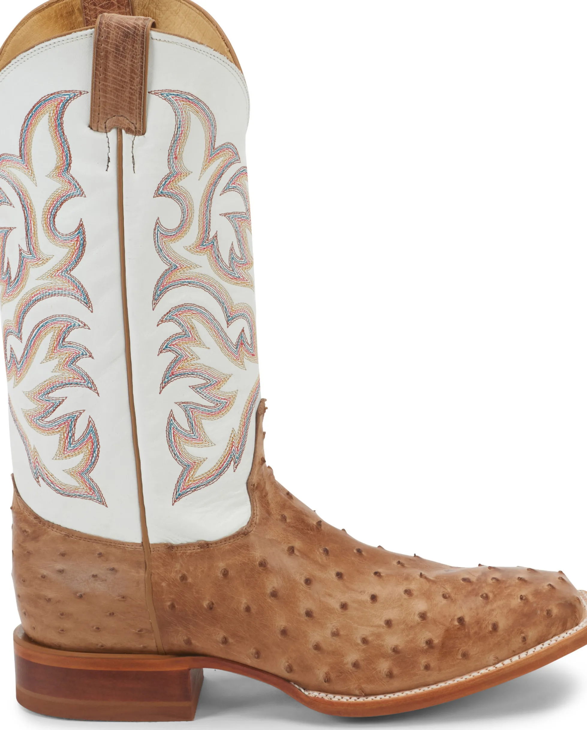 Justin Boots Pascoe 13" Full Quill Ostrich Antique Tan Outlet