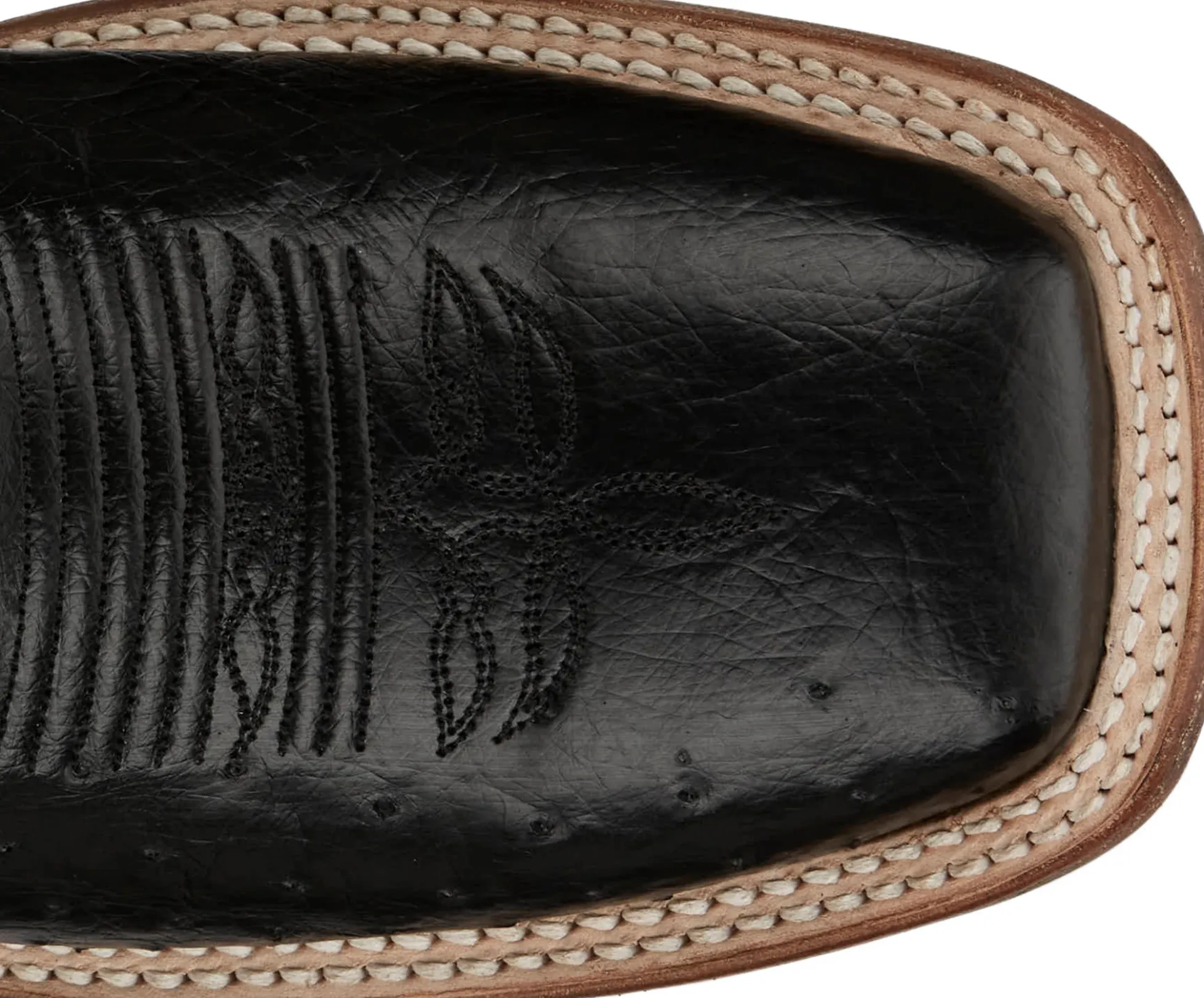 Justin Boots Pascoe 13" Smooth Ostrich Black New