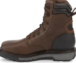 Justin Boots Pipefitter 8" Steel Toe Chocolate New