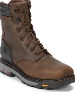 Justin Boots Pipefitter 8" Steel Toe Aged Bark Outlet