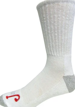 Justin Boots 3-Pk Half Cushion Crew Socks White New