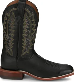 Justin Boots Poston 11" Western Jet Black Clearance