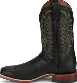 Justin Boots Poston 11" Western Jet Black Clearance