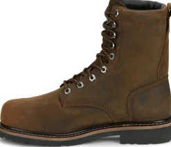 Justin Boots Pulley 8" Met Guard Waterproof Nano Comp Toe Whiskey