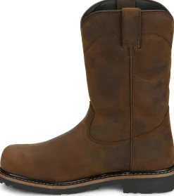 Justin Boots Pulley 10" Waterproof Met Guard Comp Toe Whiskey Sale