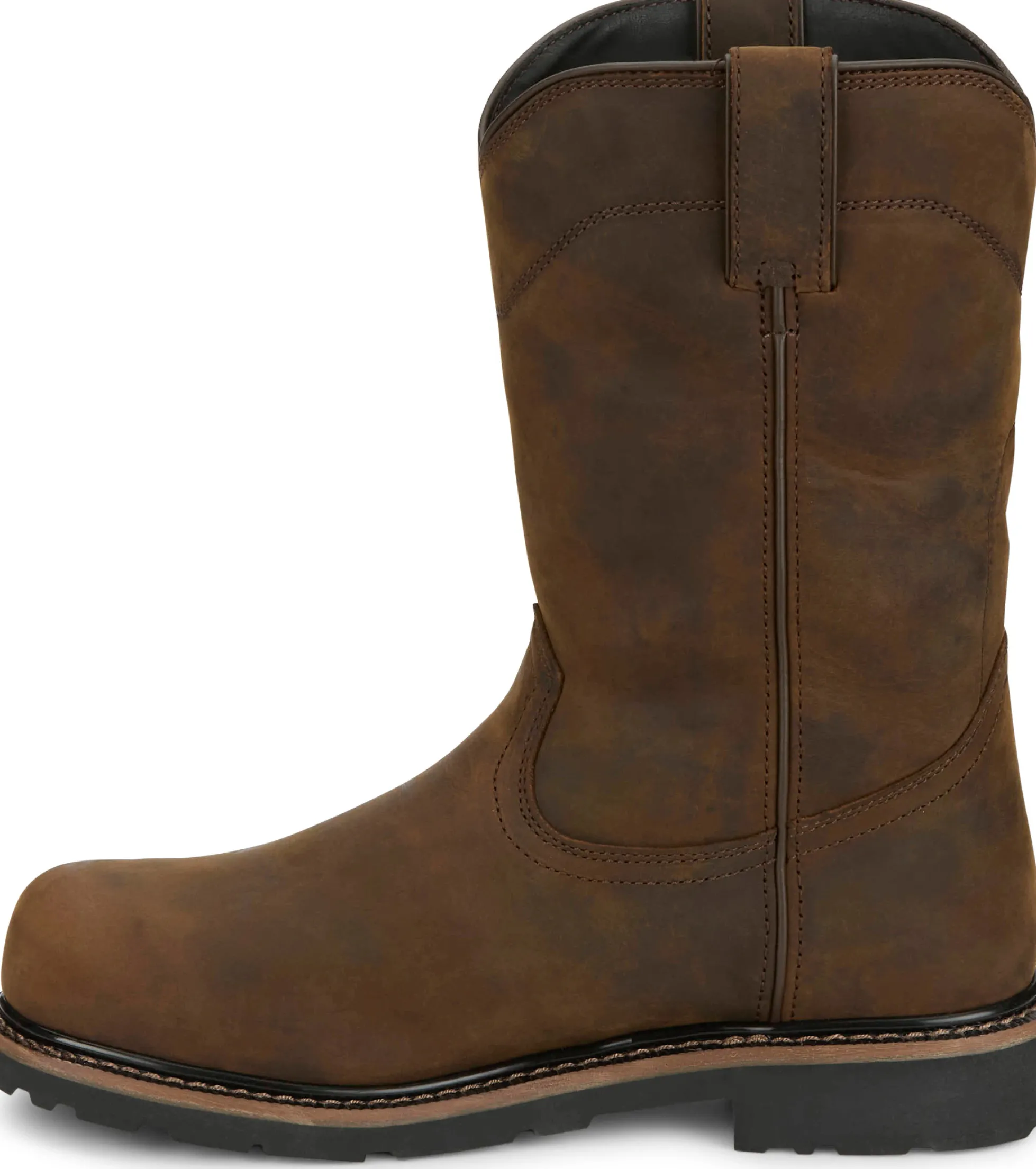 Justin Boots Pulley 10" Waterproof Met Guard Comp Toe Whiskey Sale