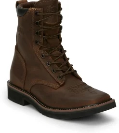 Justin Boots Pulley 8" Work Aged Bark Sale
