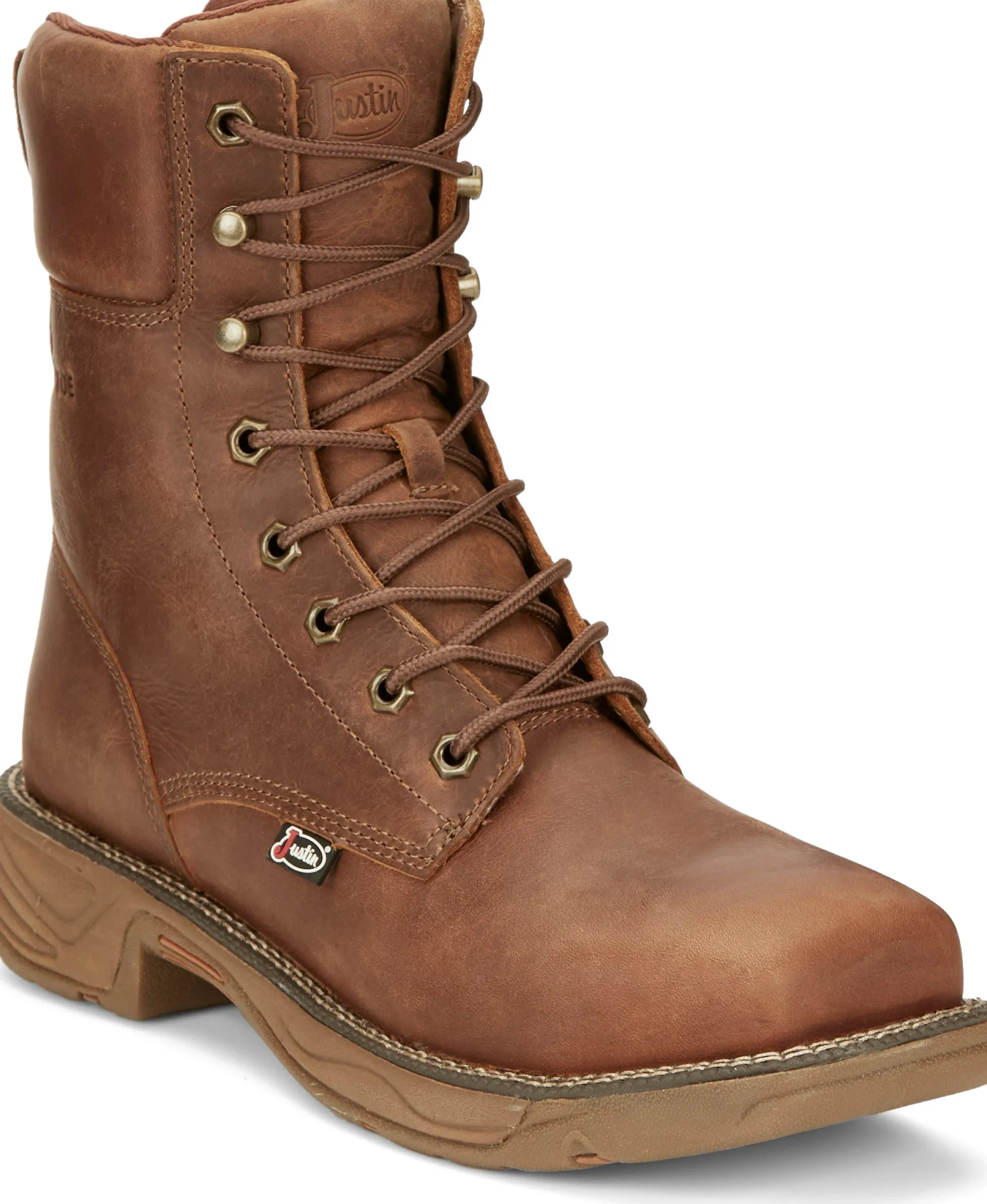 Justin Boots 8" Rush Waterproof Nano Comp Toe Barley Best