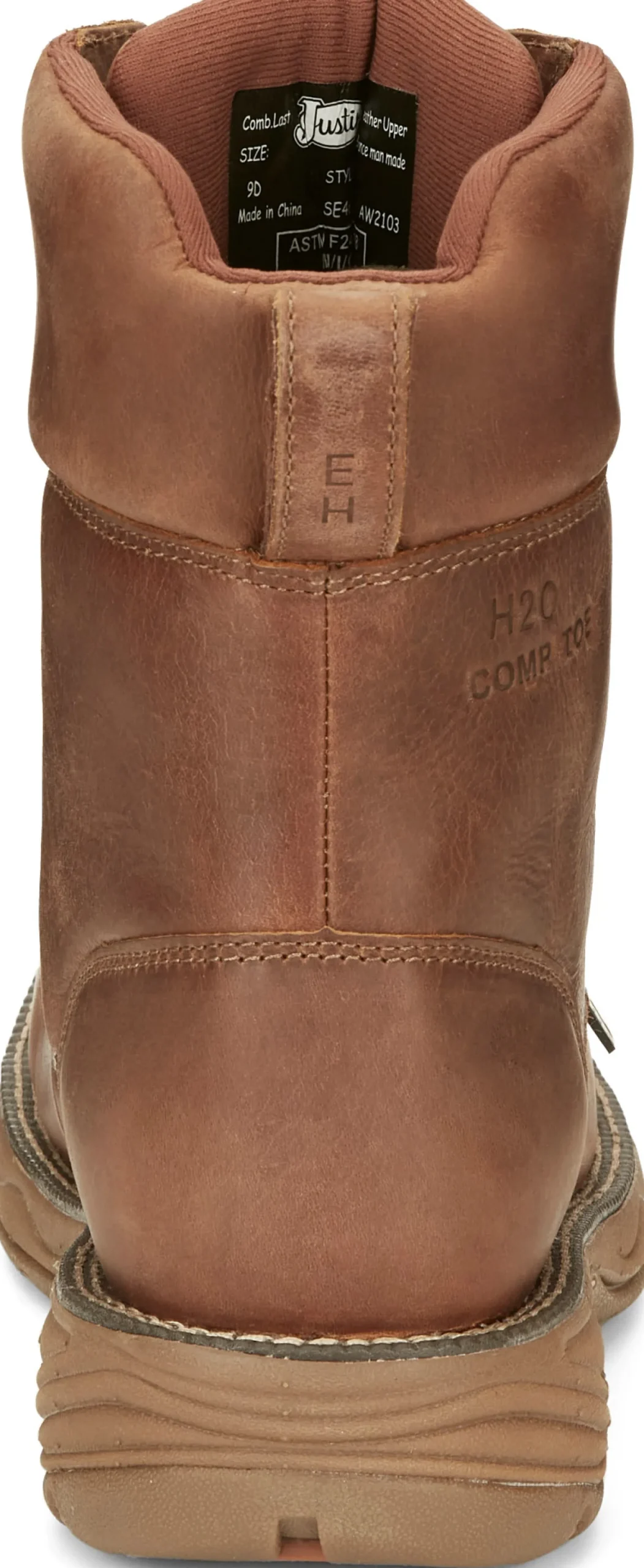 Justin Boots 8" Rush Waterproof Nano Comp Toe Barley Best