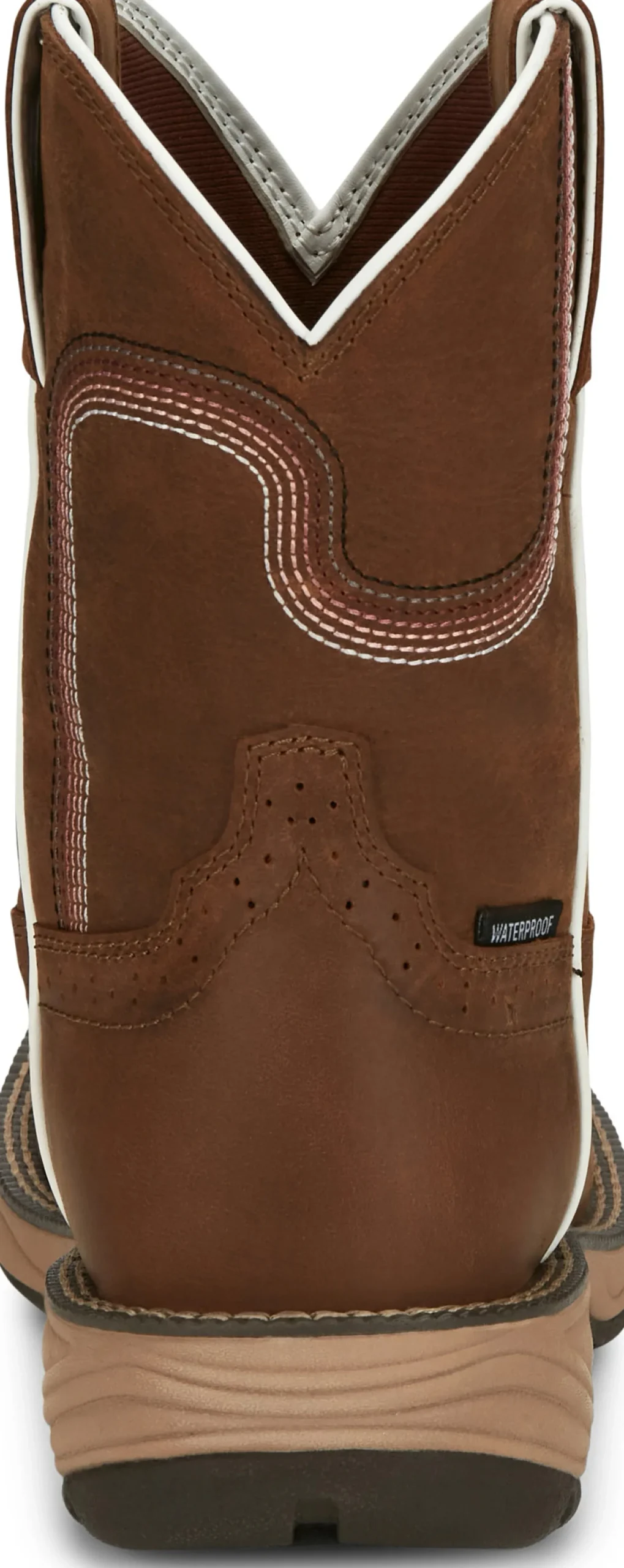 Justin Boots 8" Rush Waterproof Work Boot Cedar Brown
