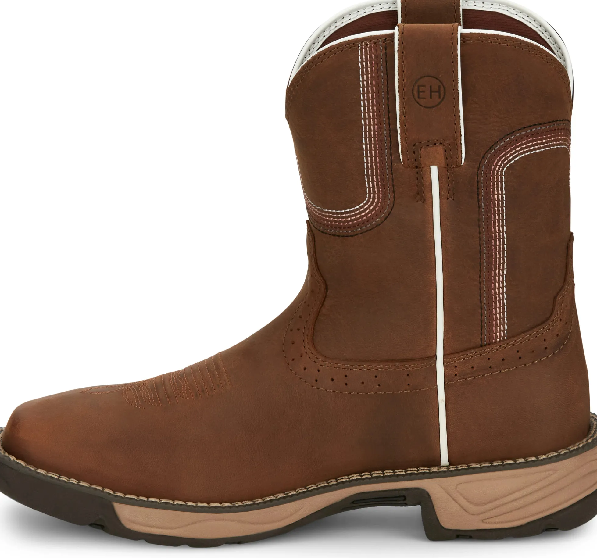 Justin Boots 8" Rush Waterproof Work Boot Cedar Brown