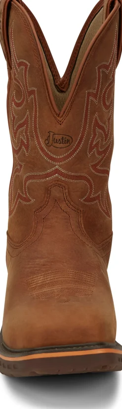 Justin Boots Resistor 11" Waterproof Nano Comp Toe Russet New