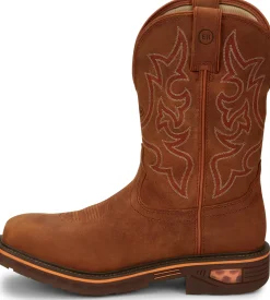 Justin Boots Resistor 11" Waterproof Nano Comp Toe Russet New