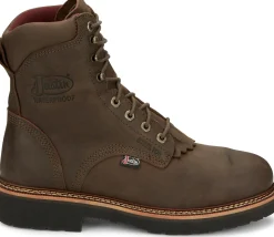 Justin Boots Rivot 8" Waterproof Steel Toe Hickory Brown Discount