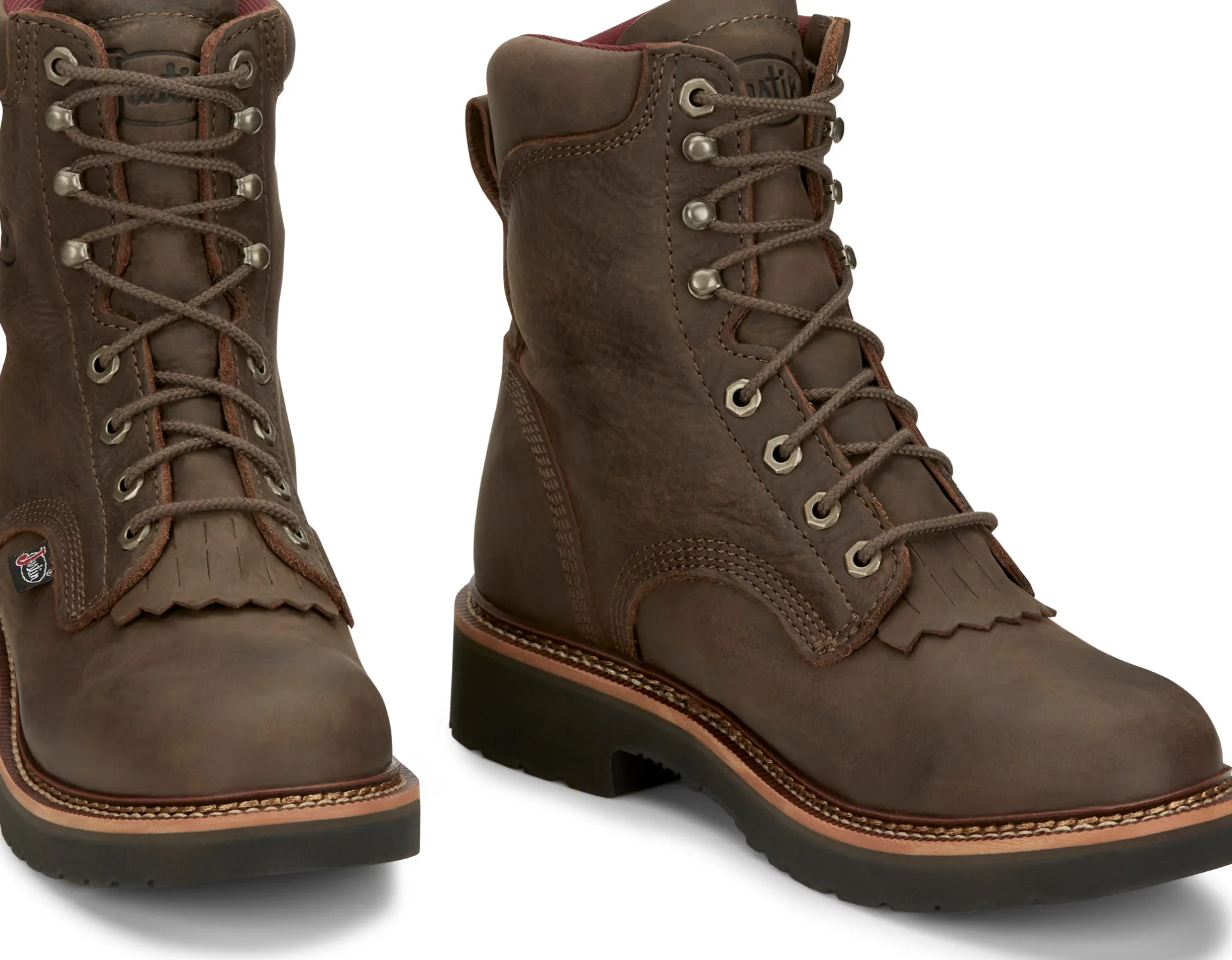 Justin Boots Rivot 8" Work Hickory Outlet