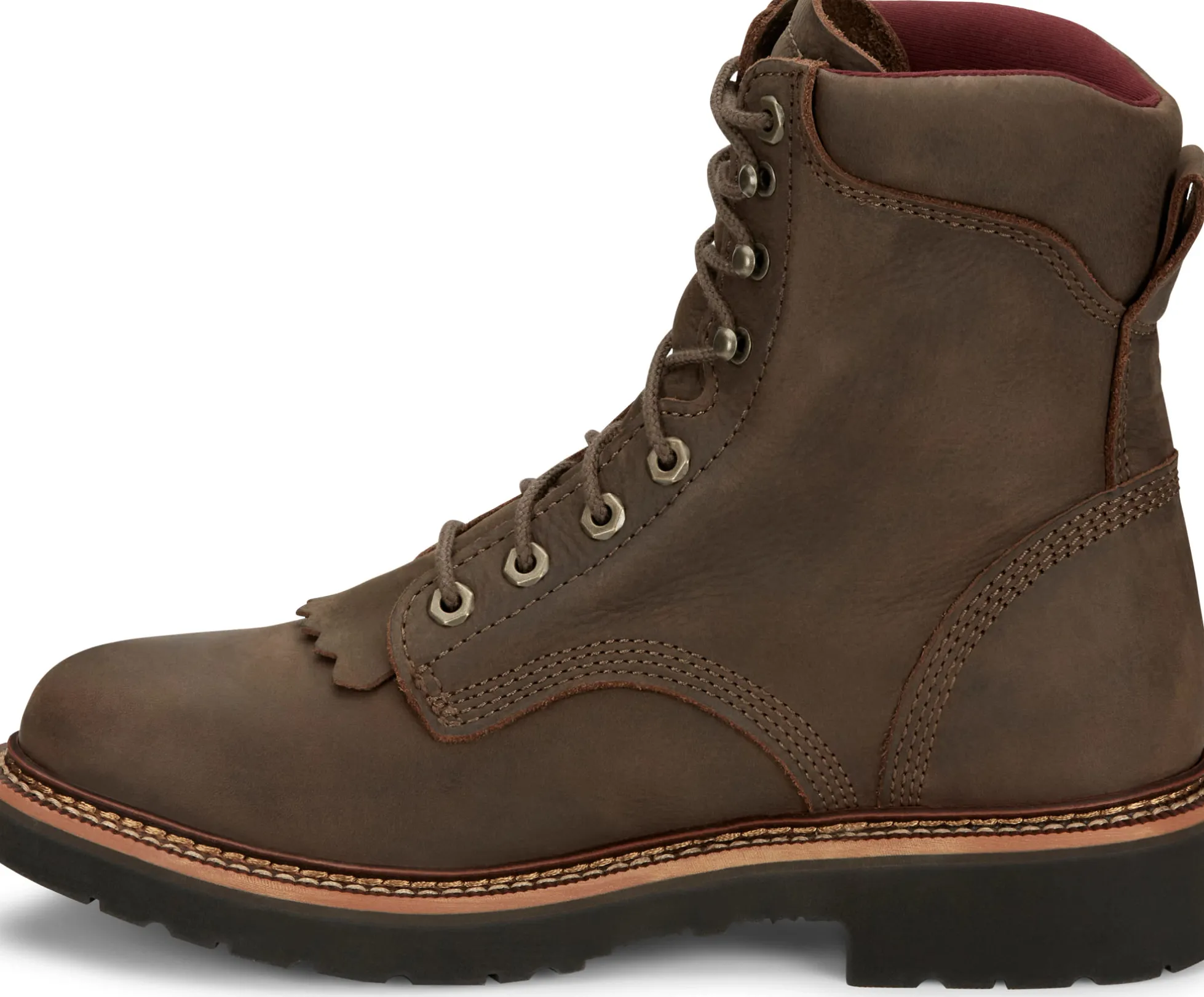 Justin Boots Rivot 8" Work Hickory Outlet