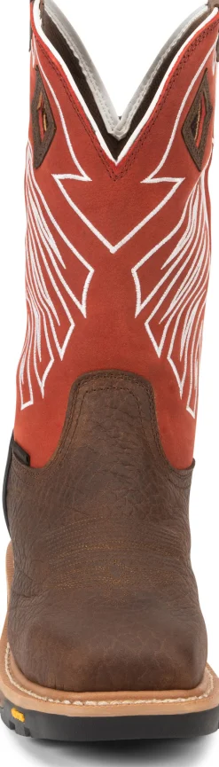 Justin Boots Roughneck 12" Waterproof Steel Toe Walnut Online