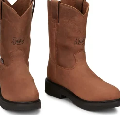 Justin Boots Round-Up 10&rdquo; Steel Toe Aged Bark Sale