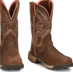 Justin Boots Rush 11" Composite Toe Waterproof Work Boot Rural Chocolate Clearance