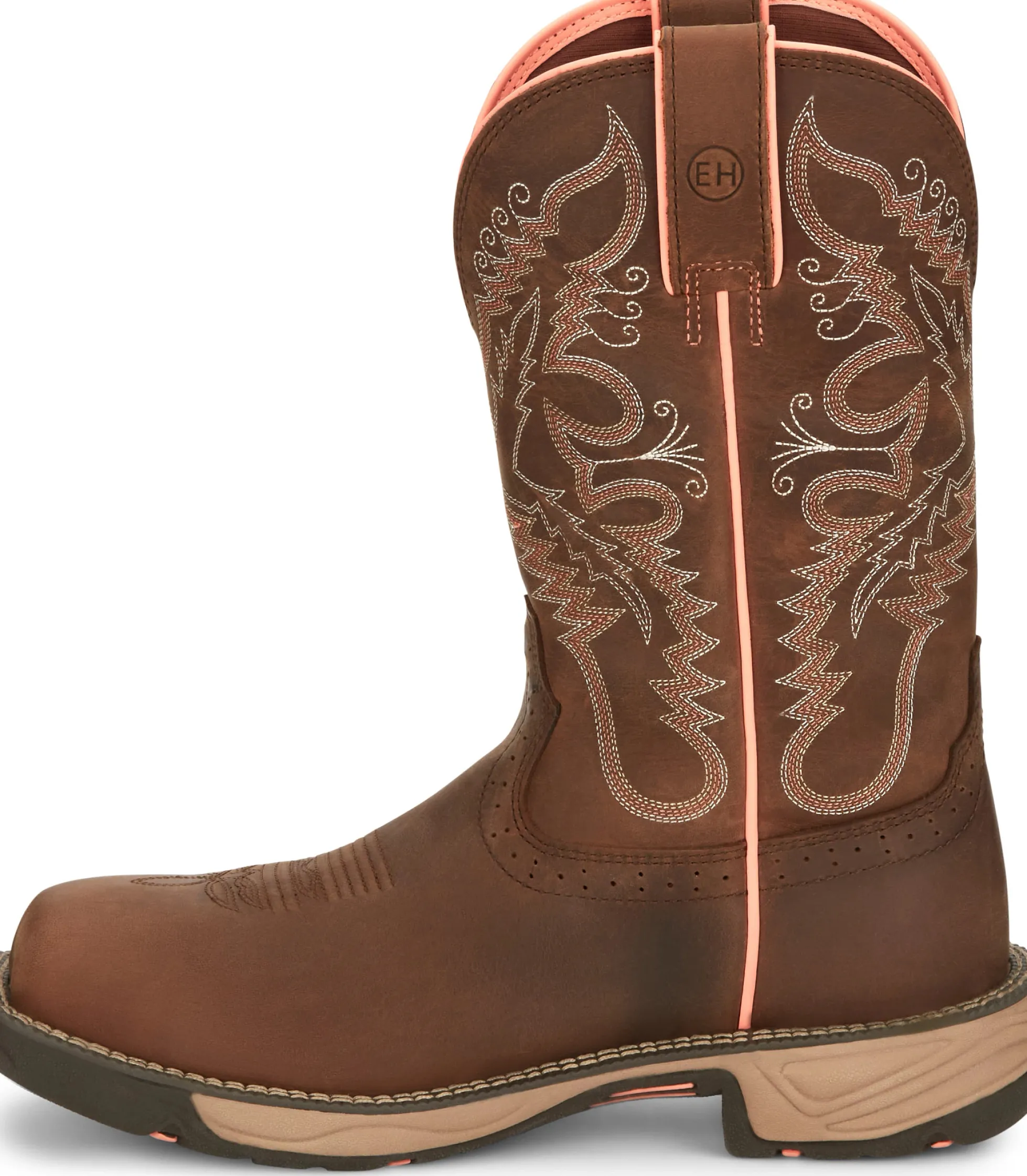 Justin Boots Rush 11" Composite Toe Waterproof Work Boot Rural Chocolate Clearance