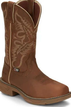 Justin Boots Rush 11" Nano Composite Toe Waterproof Work Boot Rustic Tan Outlet
