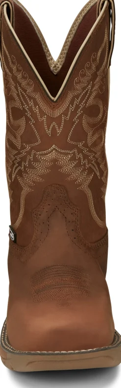 Justin Boots Rush 11" Nano Composite Toe Waterproof Work Boot Rustic Tan Outlet