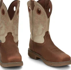 Justin Boots Rush 11" Waterproof Nano Comp Toe Rust Discount